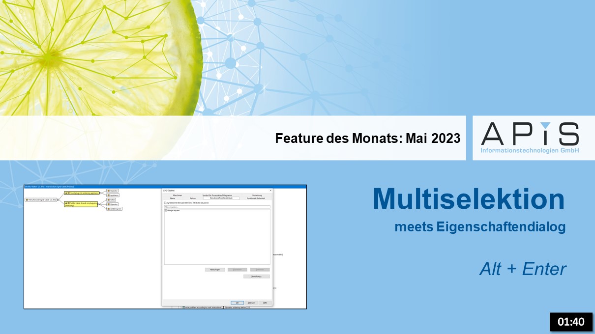 Feature des Monats Mai 2023 - Multiselektion meets Eigenschaftendialog